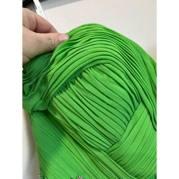 Camille La Vie Green Strapless Prom Gown Beaded Formal Dress Sz 4 - Picture 8 of 11